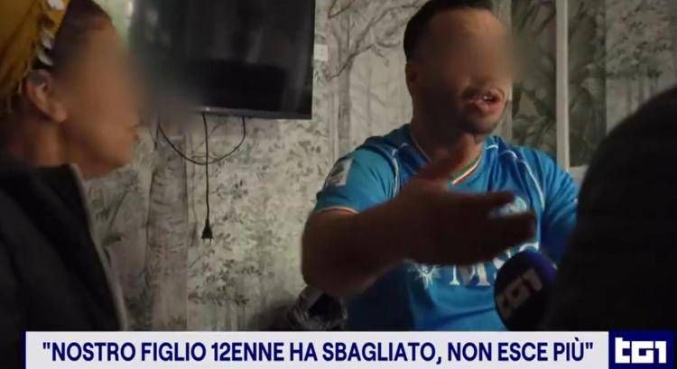 I genitori del 12enne - (fermo immagine Tg1)