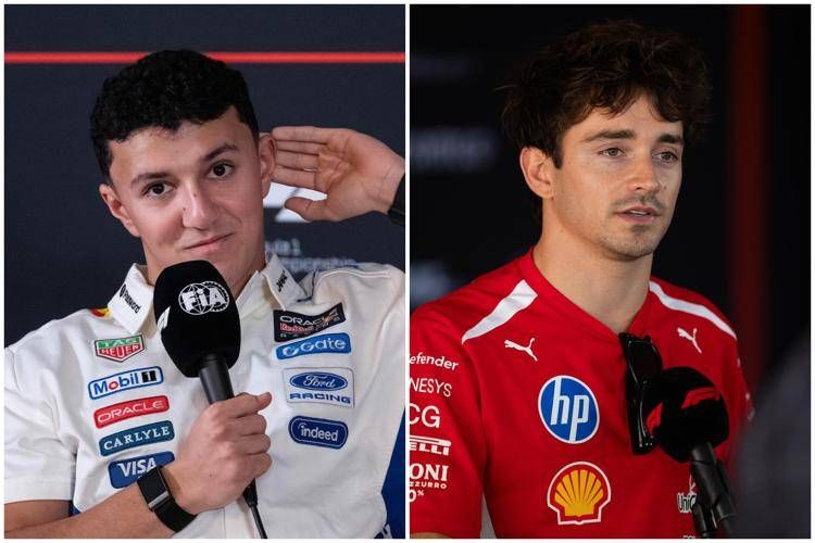 Isack Hadjar e Charles Leclerc - Ipa/Fotogramma