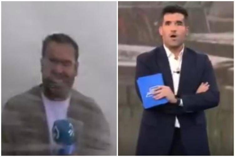 Il reporter, l'onda e la reazione in studio - X