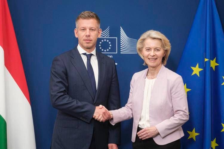 Ursula von der Leyen con il primo ministro ungherese Peter Magyar
 - Fotogramma/Ipa