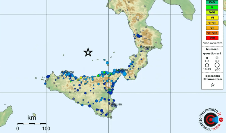 Terremoto in Sicilia, solo oggi 42 scosse nel Mar Tirreno Meridionale. L'Ingv: 