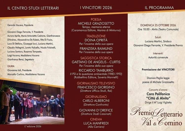 Ad Alvito la 51esima edizione del premio Val di Comino: ecco i vincitori