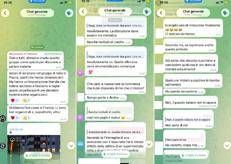 Alcune chat del Movimento 17 ottobre