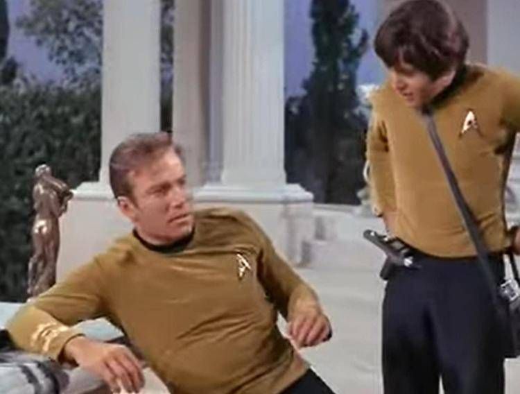 William Koenig in Star Trek con il capitano Kirk (William Shatner)