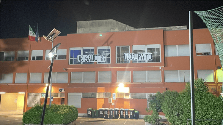 Il liceo De Sanctis occupato - (Adnkronos)