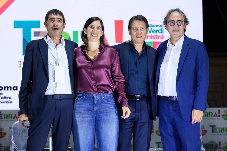 Nicola Fratoianni, Elly Schlein, Giuseppe Conte, Angelo Bonelli - (Fotogramma/Ipa)