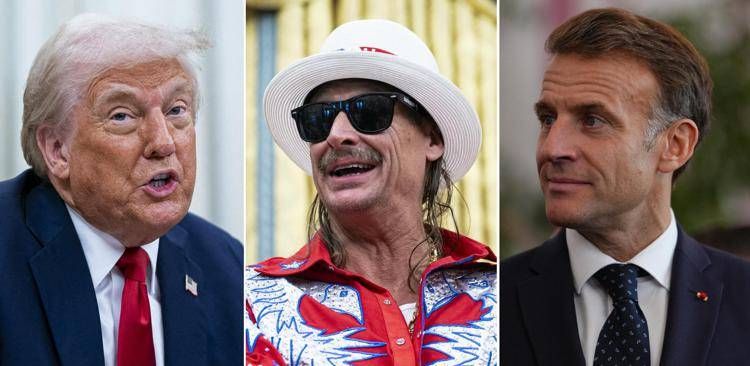 Trump, Kid Rock e Macron - (Fotogramma)