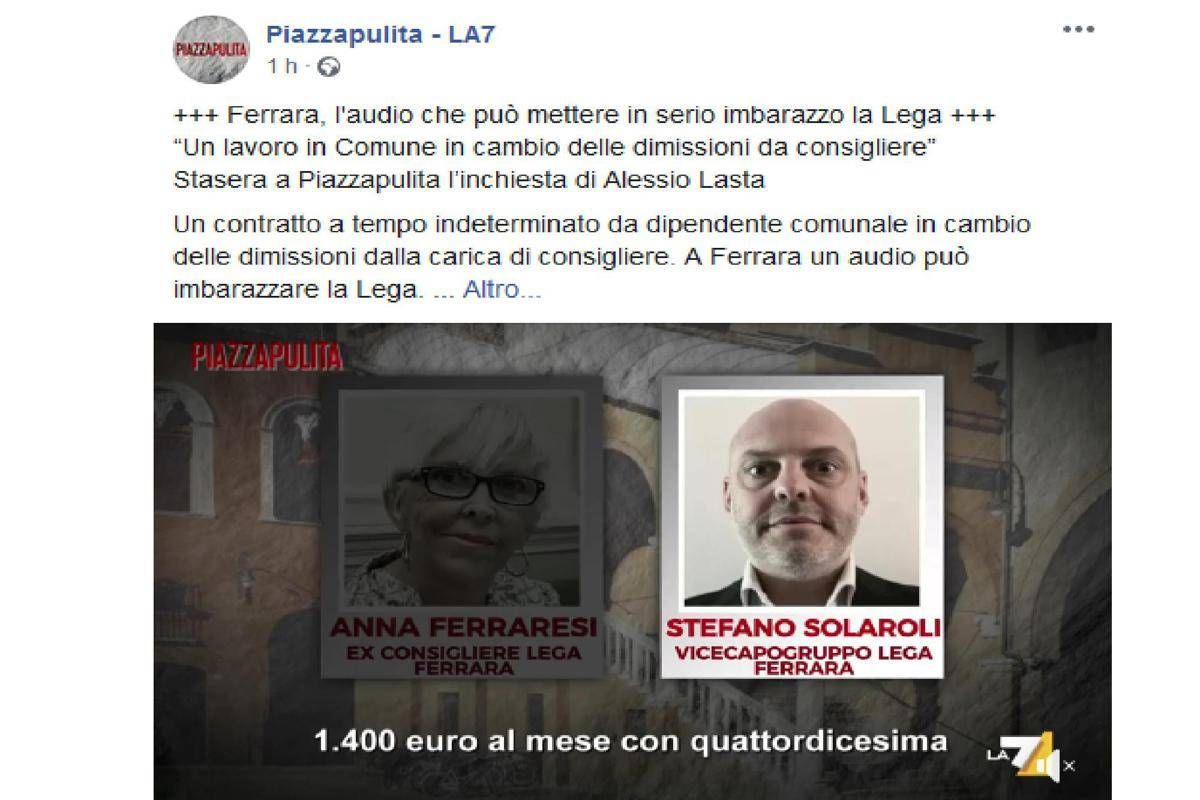 Piazzapulita Ecco L Audio Che Imbarazza La Lega