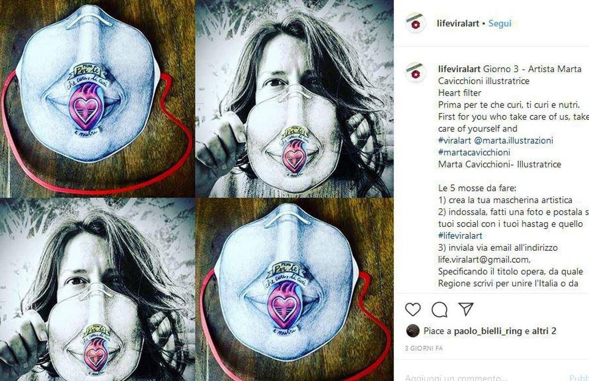 La Mascherina Diventa Opera D Arte Online La Mostra Lifeviralart
