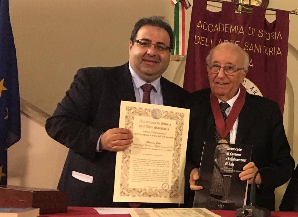 Storia della Medicina, a Francesco Lopez il premio 'Cesare Serono'