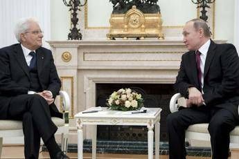 Putin incontra Mattarella: Speriamo di superare le difficoltà Putin incontra Mattarella: Speriamo di superare le difficoltà