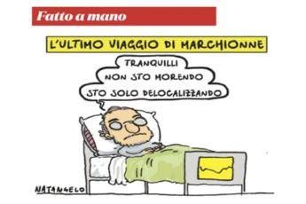 Non muoio, delocalizzo bufera per vignetta su Marchionne Non muoio, delocalizzo bufera per vignetta su Marchionne