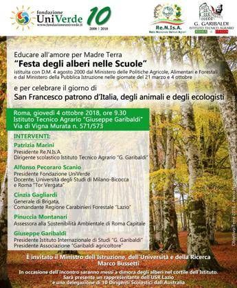 Festa degli Alberi nelle scuole, protagonisti quelli monumentali Festa degli Alberi nelle scuole, protagonisti quelli monumentali
