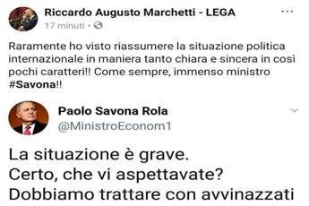 Il deputato leghista 'casca' sul fake di Savona Il deputato leghista 'casca' sul fake di Savona