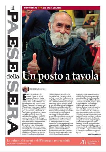 'Il Paese della Sera' sostiene il Natale solidale per i senza dimora 'Il Paese della Sera' sostiene il Natale solidale per i senza dimora