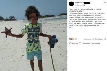 Sei di colore, niente stretta di mano in chiesa per il ragazzino Sei di colore, niente stretta di mano in chiesa per il ragazzino