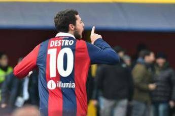 Lerager replica a Destro, 1-1 tra Bologna e Genoa Lerager replica a Destro, 1-1 tra Bologna e Genoa