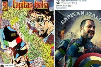 Capitan Italia è mio, fumettista contro la Lega Capitan Italia è mio, fumettista contro la Lega
