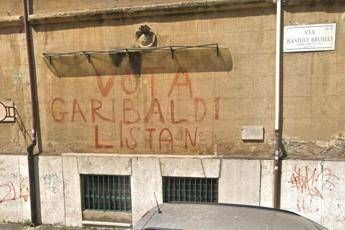 'Vota Garibaldi', cancellata per errore scritta storica 'Vota Garibaldi', cancellata per errore scritta storica