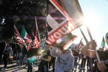 La contromanifestazione di Forza Nuova La contromanifestazione di Forza Nuova