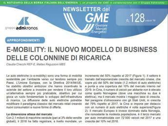 Energia, online nuovo numero newsletter Gme Energia, online nuovo numero newsletter Gme