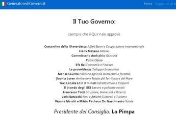 Dudù premier e Totti all'Istruzione, impazza il generatore di governi Dudù premier e Totti all'Istruzione, impazza il generatore di governi