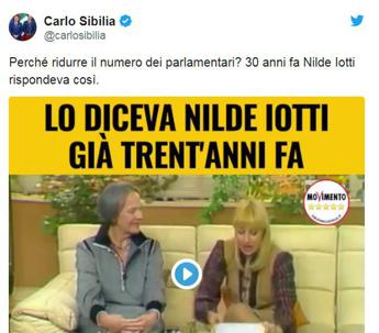Taglio parlamentari, M5S cita Nilde Iotti (e Raffaella Carrà)