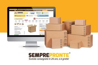 Scatole consegnate in 24H, o è gratis con Semprepronte, l’e-commerce semplice e conveniente per scatole di cartone in pronta consegna