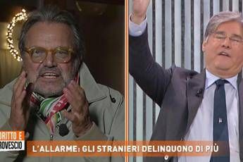 Non rompere le..., scontro tra Del Debbio e Toscani Non rompere le..., scontro tra Del Debbio e Toscani