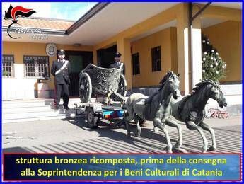 Catania, recuperata la biga di Morgantina Catania, recuperata la biga di Morgantina