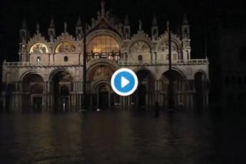 Acqua alta a Venezia, i video dalla Laguna