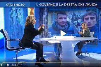 Gruber-Meloni, lite in diretta: Le tolgo l'audio Gruber-Meloni, lite in diretta: Le tolgo l'audio