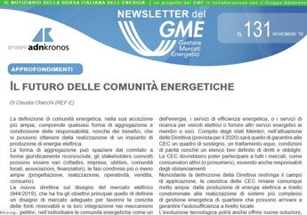 Energia, on line nuovo numero newsletter Gme