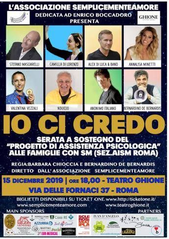 In scena 'Io ci credo', serata a sostegno dei malati di sclerosi In scena 'Io ci credo', serata a sostegno dei malati di sclerosi