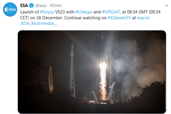 Cosmo SkyMed 2 e Cheops verso lo spazio, lancio riuscito Cosmo SkyMed 2 e Cheops verso lo spazio, lancio riuscito