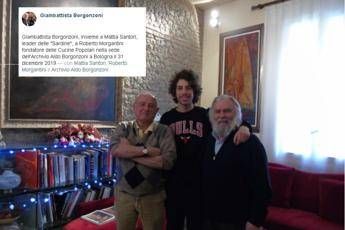 Il padre della leghista Borgonzoni 'brinda' con leader Sardine Il padre della leghista Borgonzoni 'brinda' con leader Sardine