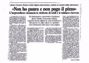 Libero Grassi, 29 anni fa la lettera al 'Caro estorsore' Libero Grassi, 29 anni fa la lettera al 'Caro estorsore'