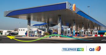 Telepass, attivo pagamento rifornimento carburante in stazioni servizio Q8