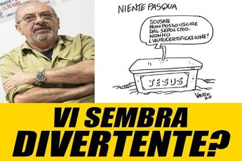 Salvini contro Vauro: Vignetta idiota