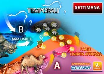 Meteo, Italia spaccata: estate a Sud, pioggia a Nord Meteo, Italia spaccata: estate a Sud, pioggia a Nord
