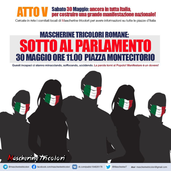 Fase 2: 'Mascherine Tricolori', domani in piazza in tutta Italia