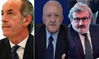 Bene Emiliano e Zaia, giù De Luca: 'sentiment' governatori Bene Emiliano e Zaia, giù De Luca: 'sentiment' governatori