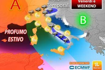 Meteo, temporali in ritirata