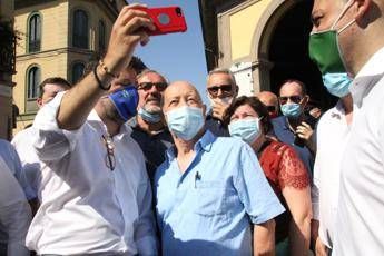 Sindaco Codogno: In tanti per Salvini ma tutti con mascherina Sindaco Codogno: In tanti per Salvini ma tutti con mascherina