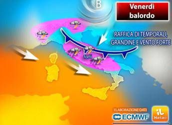 Meteo, venerdì di temporali e grandine