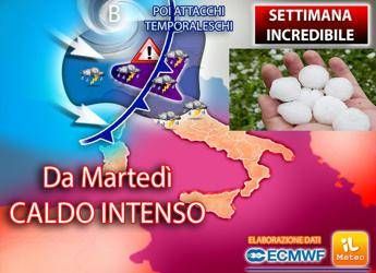 Meteo, caldo rovente e afoso ma tornano i temporali