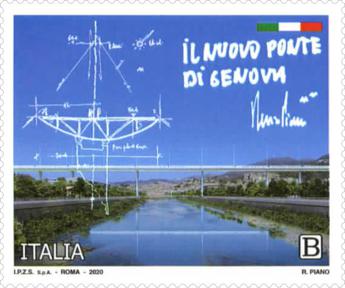 Ponte Genova, Renzo Piano firma francobollo emesso dal Mise