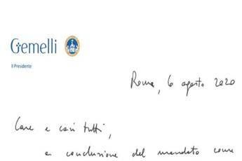 Fondazione Gemelli, Raimondi lascia e saluta i dipendenti: Grazie per il percorso fatto insieme Fondazione Gemelli, Raimondi lascia e saluta i dipendenti: Grazie per il percorso fatto insieme
