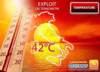 Meteo, escalation del caldo: picchi sopra 40 gradi