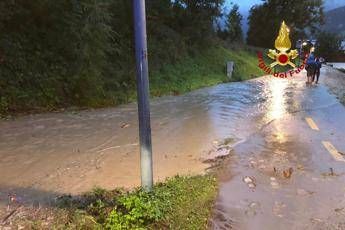 Bomba d'acqua a Cortina, fiume di fango nelle strade Bomba d'acqua a Cortina, fiume di fango nelle strade